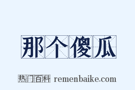 那个傻瓜是什么意思的图片